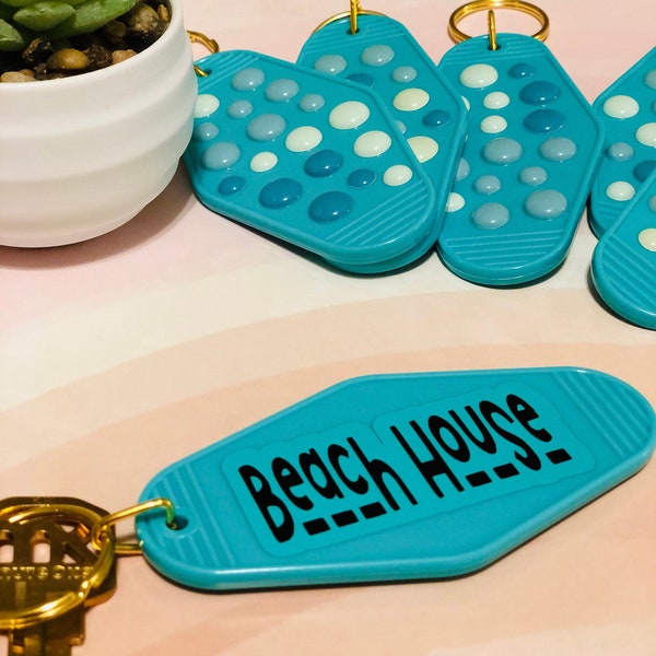 Beach House Keychains. Vacation House Keychain. Motel Keychain. Beach Lake Cabin. Acrylic. Personalized Acrylic. Rental. VRBO. Airbnb.