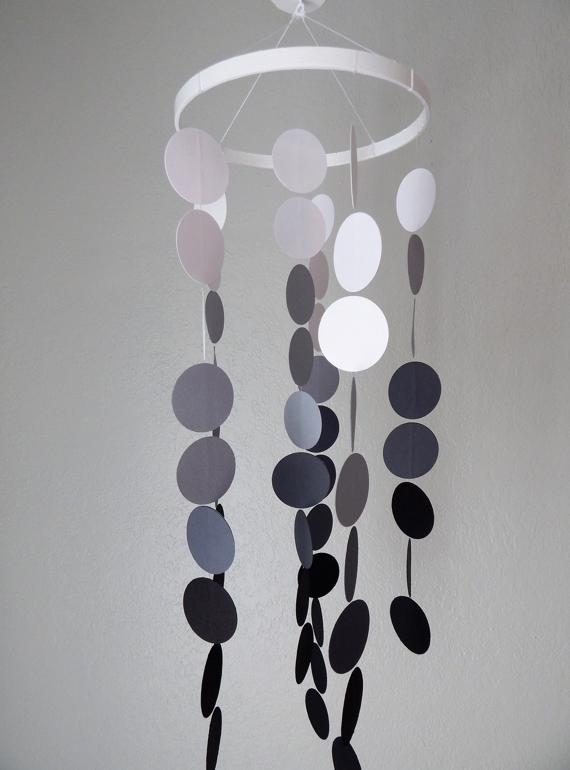 Black and white mobile simple mobile circle baby mobile Etsy