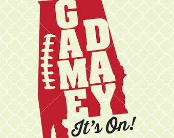 Game Day Alabama Football SVG DXF Files for Cricut Design, Silhouette studio.