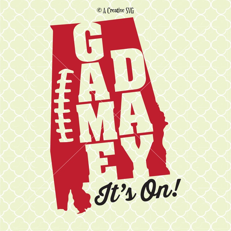Download Game Day Alabama Football SVG DXF Files for Cricut Design ...