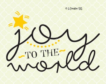 Vreugde aan de wereld SVG DXF-bestanden voor Cricut ontwerp, Silhouette studio. Christus Kerstmis gesneden bestand