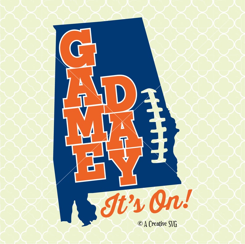 Download Game Day Auburn Football SVG DXF Files for Cricut Design ...