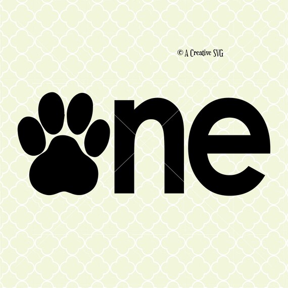 Download One Puppy Paw Print SVG DXF Files for Cricut Design ...
