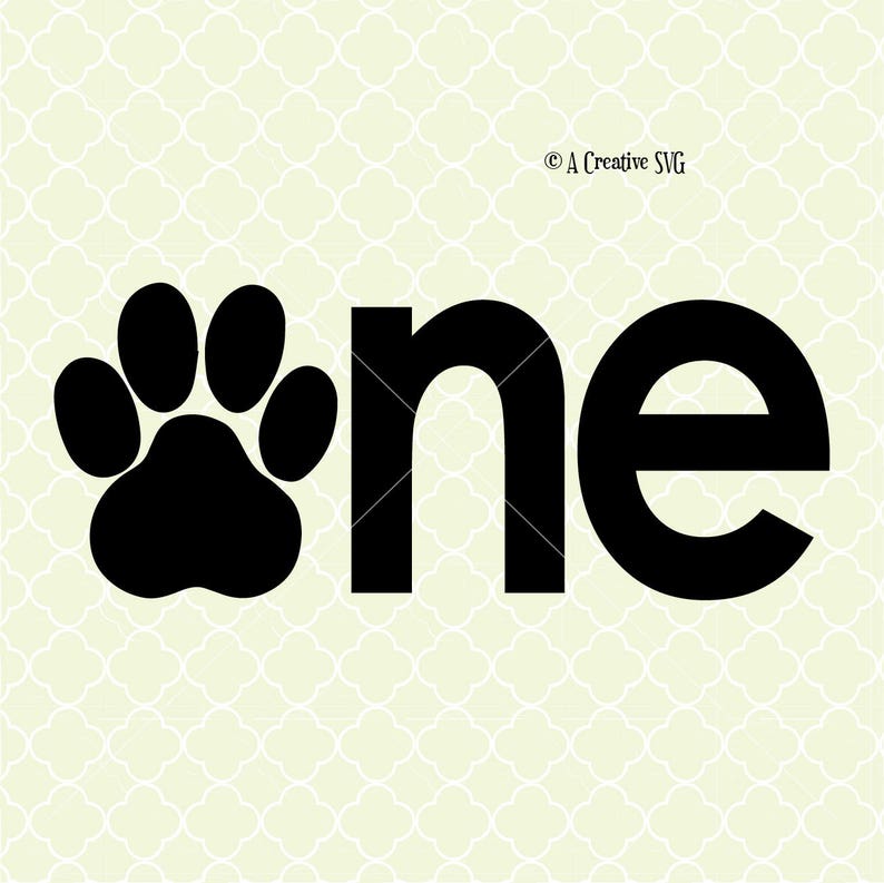 Download One Puppy Paw Print SVG DXF Files for Cricut Design | Etsy