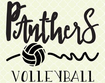 Panthers Volleyball SVG DXF Files for Cricut Design, Silhouette studio.