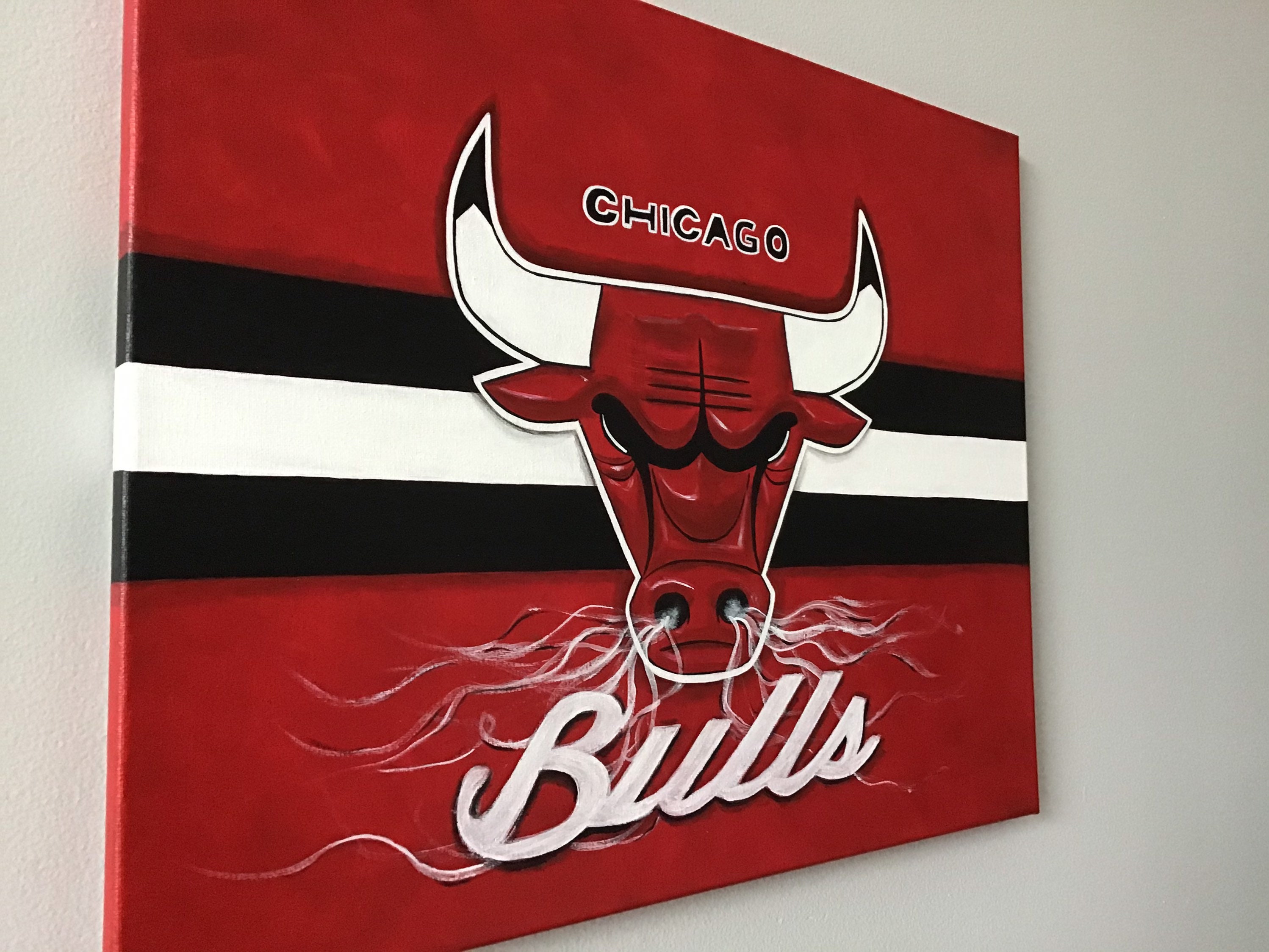 Chicago Bulls Logo 16x20 Canvas - Etsy