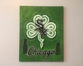 Chicago White Sox - Celtic Clover Southside Irish 16x20 Canvas