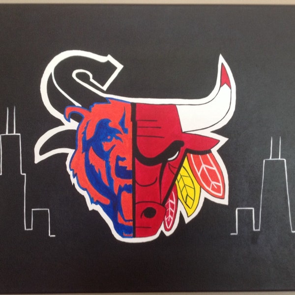 Chicago Art - All Sports Teams - White Sox, Bears, Bulls, Blackhawks