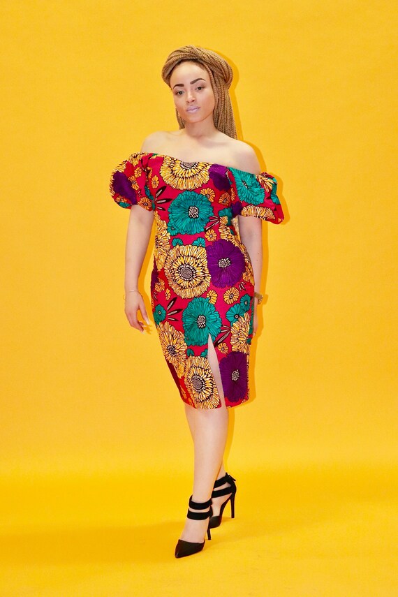 off shoulder african dress styles