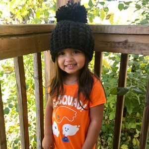 Kids Crochet Hat - any color, black, mustard yellow, oatmeal, brown, red, blue, green, orange, purple, white