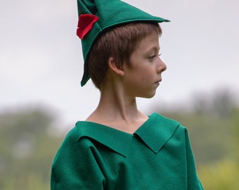 Peter Pan Hat - Robin Hood Hat  -  Dress Up Halloween Party Birthday Party-Handmade