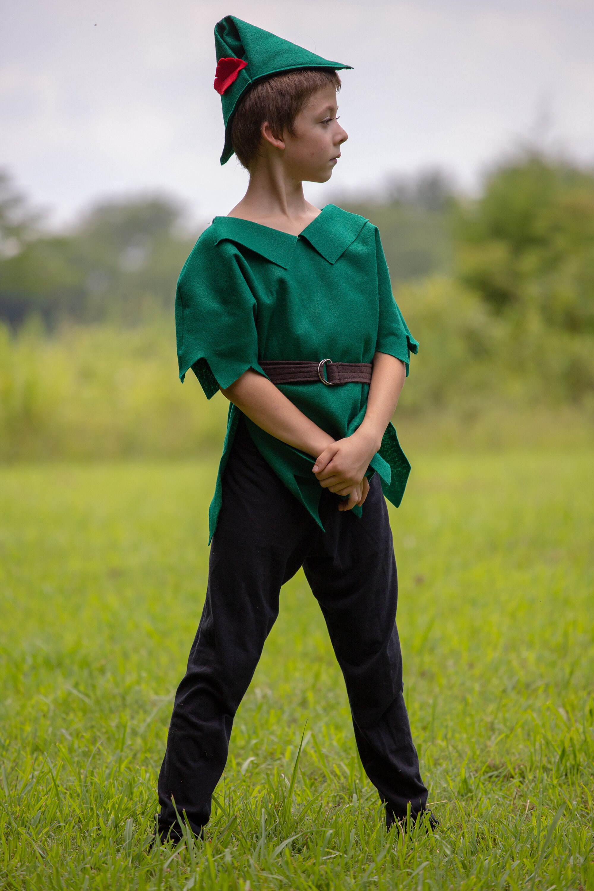 Peter Pan Hat - Robin Hood Hat - Dress up Halloween Party 
