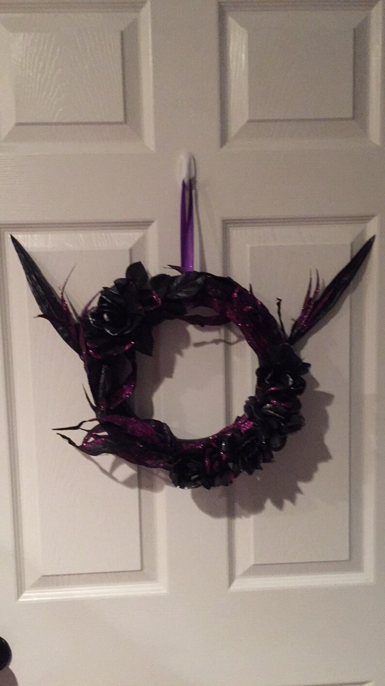 Dark and Spooky Rose Wreath