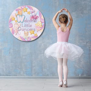 Welcome Little Dancers Wood Sign, Pre-K Dancers Room Decor, Kids Room Wall Art, Dance Teacher Gift, Dance Studio Decor, Studio Owner Gift