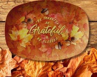 Be Grateful Thanksgiving Polymer Platter: Celebrate the fall holidays in style!