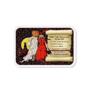 Halloween Refrigerator Magnet, Witch Theme, Spooky Magnet, Holiday Gift, Kitchen Decor, Party Gift, Fun Magnet for Halloween, Scary Theme