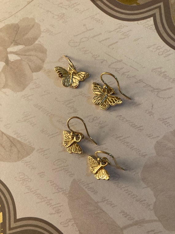 Agehachō ・Butterfly・Gold Stone Rachel Glauber Enchanting 14k Yellow Gold Plated 3-Stone
