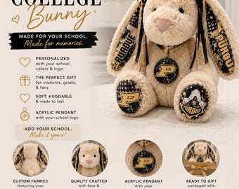 Custom College Bunny Personalized