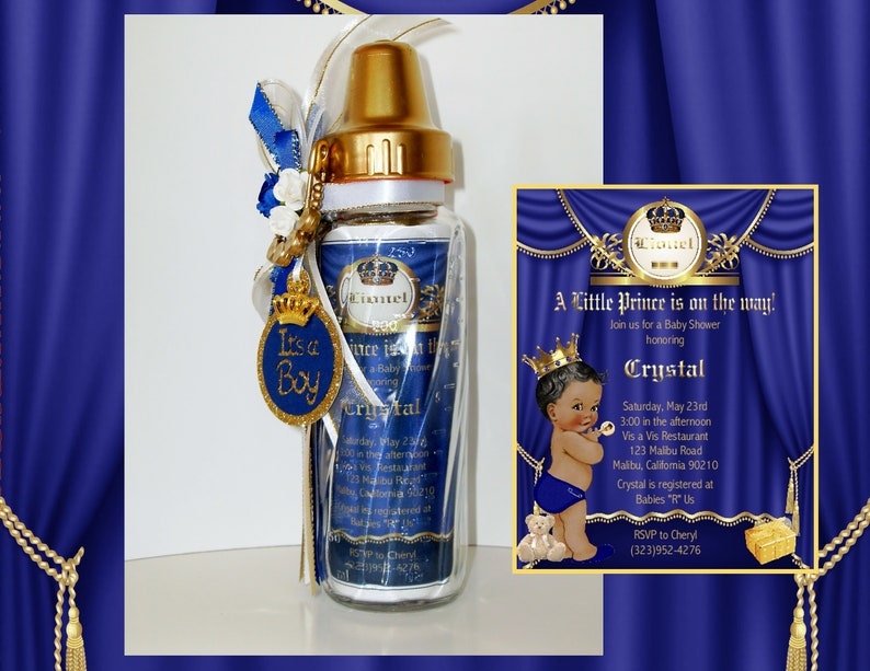 10 FABULOUS Royal Little Prince Glass Keepsake Baby Bottle Etsy
