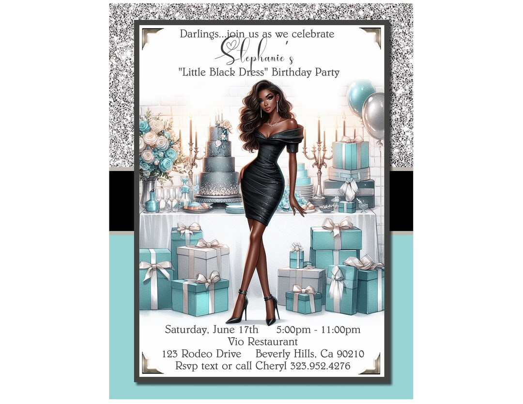 little black dress party flyer Little Black Dress High Heel Invitation by That Party Chick