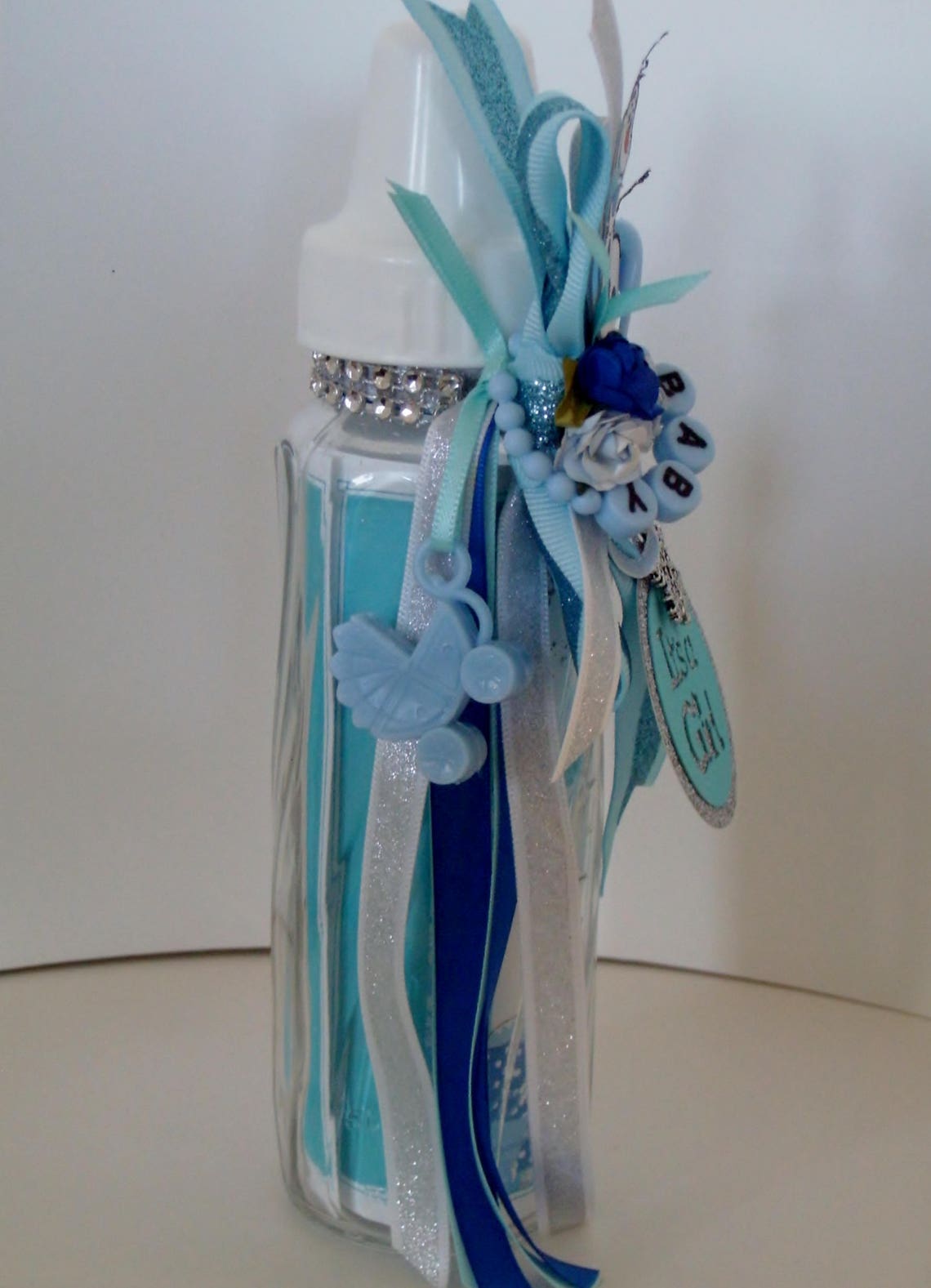 10 FABULOUSLY Frozen Glass Keepsake Baby Bottle Shower Etsy