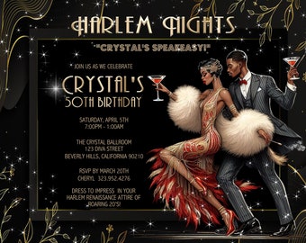 15 FABULOUS Harlem Nights "My Speakeasy" / Event Invitation (Digital Image Available)