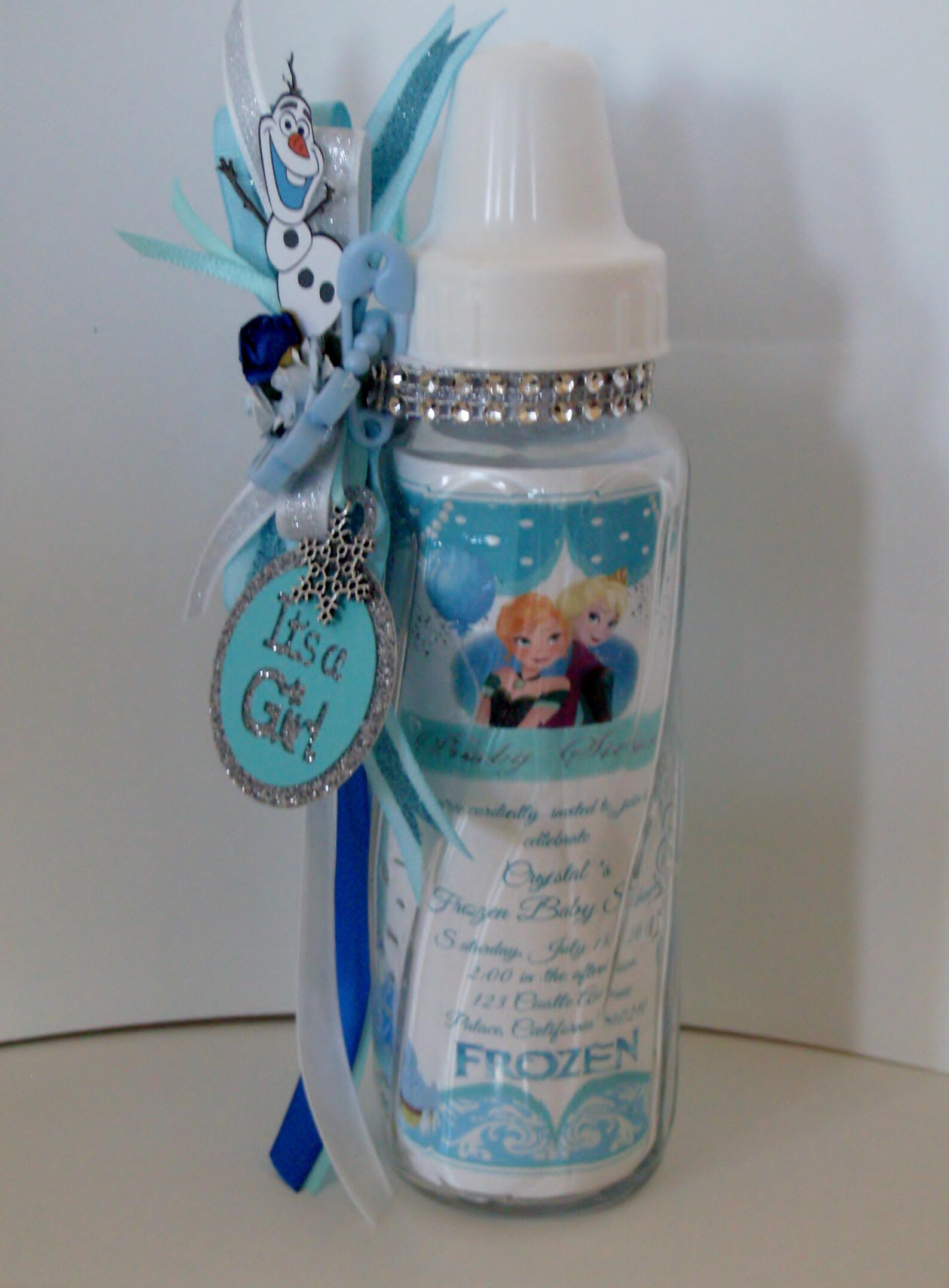 10 FABULOUSLY Frozen Glass Keepsake Baby Bottle Shower Etsy