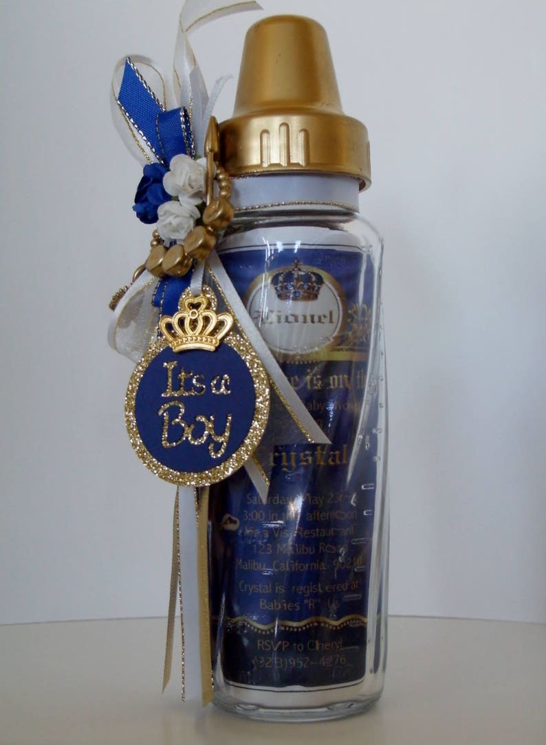10 FABULOUS Royal Little Prince Glass Keepsake Baby Bottle Etsy