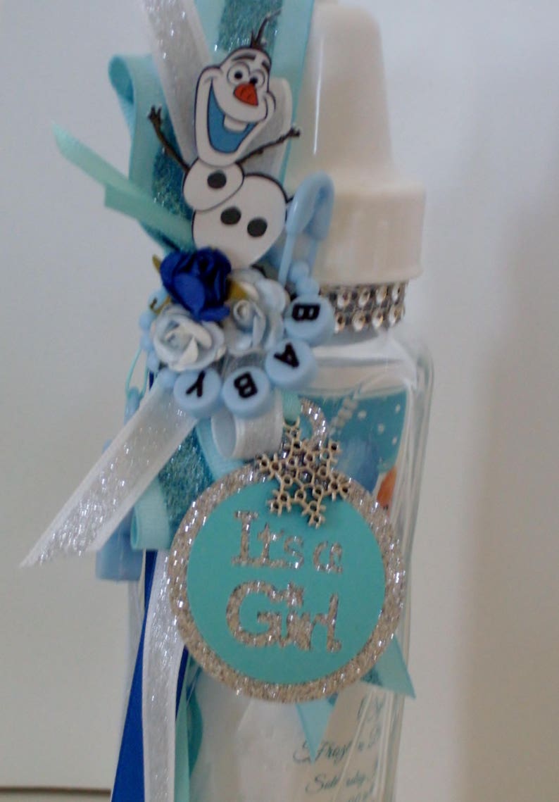 10 FABULOUSLY Frozen Glass Keepsake Baby Bottle Shower Etsy