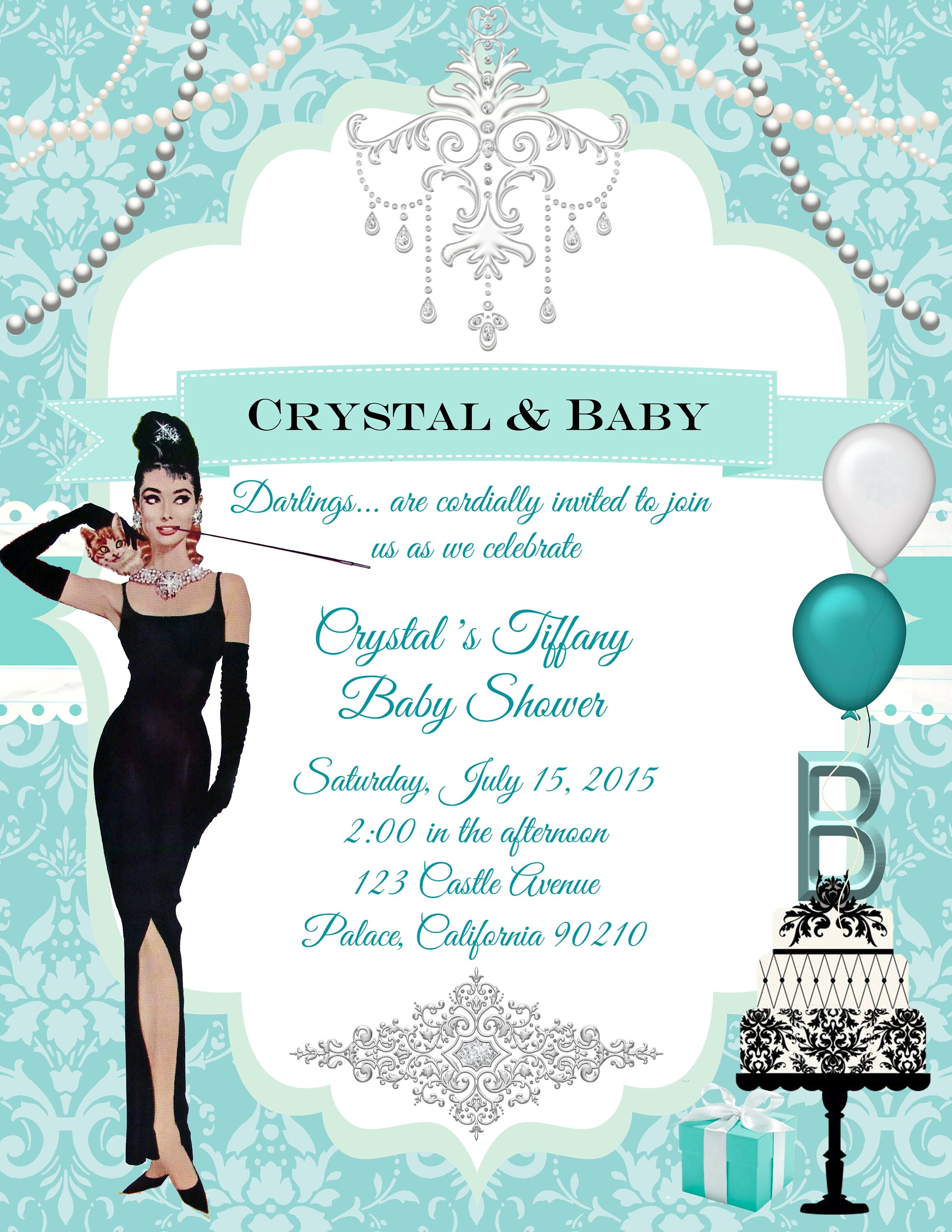 10 FABULOUS Teal Blue Glass Keepsake Baby Bottle Shower Invitations Etsy