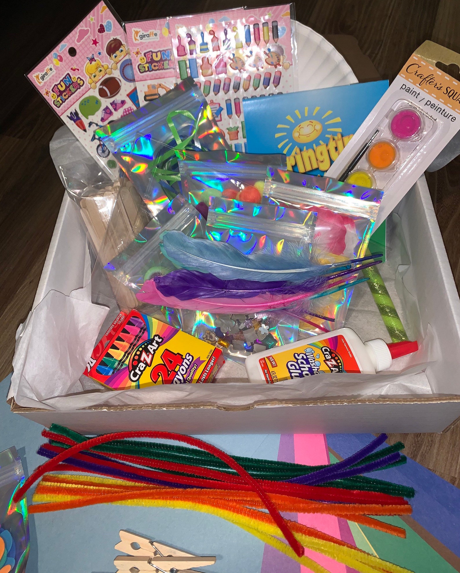 Big box of craft supplies Kids craft kit box BusyBox Etsy