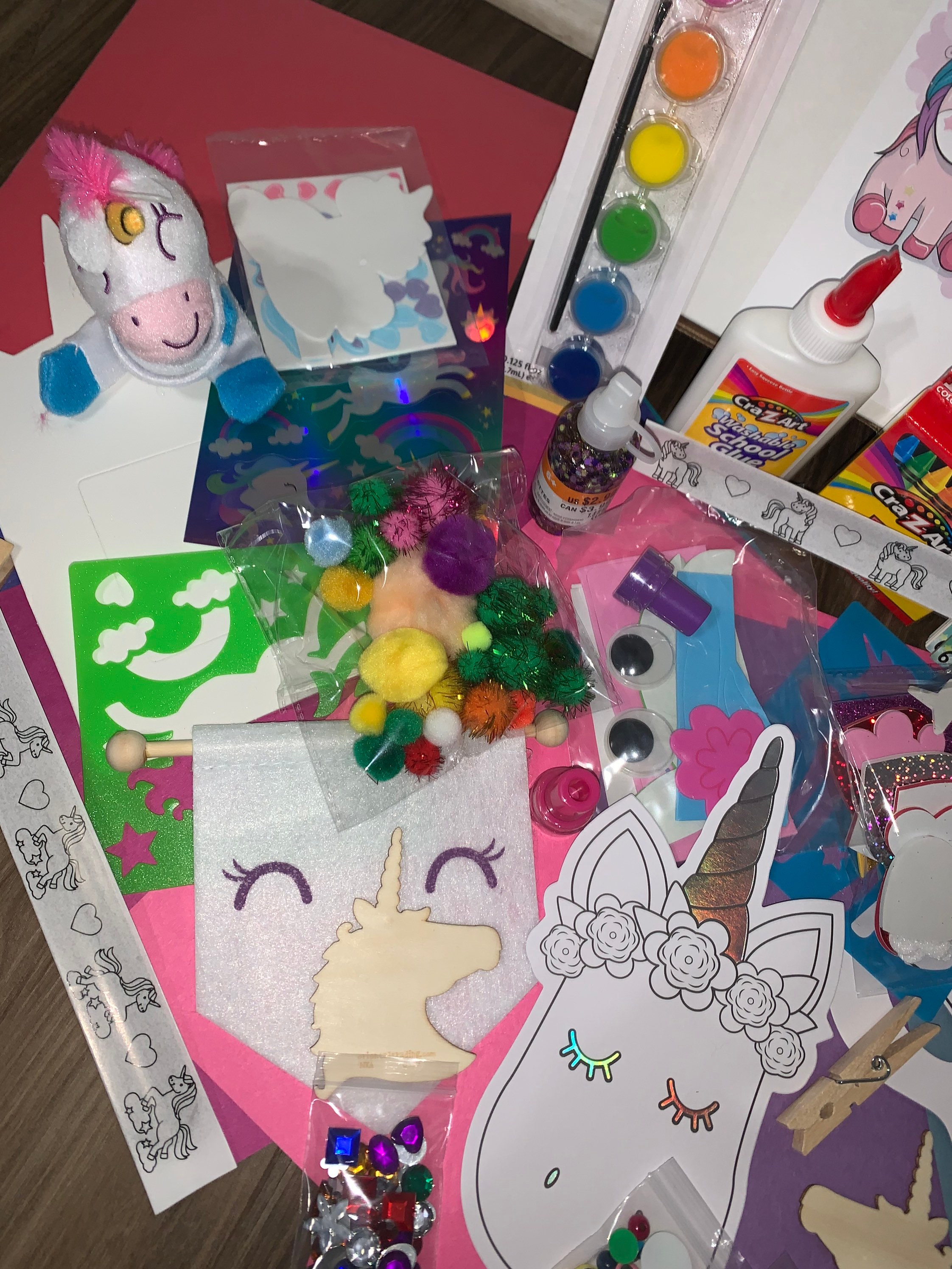 Unicorn Art box girls craft box arts and crafts Girls Etsy