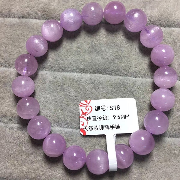 Purple Kunzite Gemstone Bracelet | Natural Gemstone Bracelet For Women Good Health Stress Relief Stone | Gemstone Wristlet