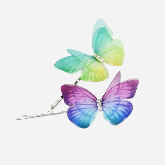 3d Butterfly Hair Clips Butterfly Hair Accessory Butterfly Etsy