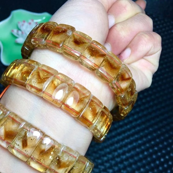 Crystal Citrine bracelet. Natural Gemstone bracelet.Anti Stress Anxiety Jewelry.School Bracelet.Gift for her.Watch band Bracelet