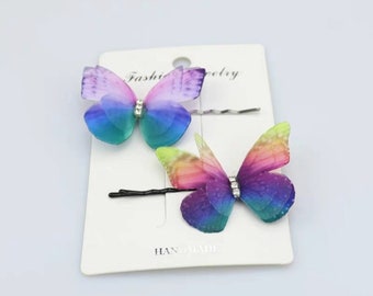 Butterfly Hair Clips - Butterfly Pins Hair Accessory - Butterfly Clips - Fairy Hair Clips.3D Butterfly Wings