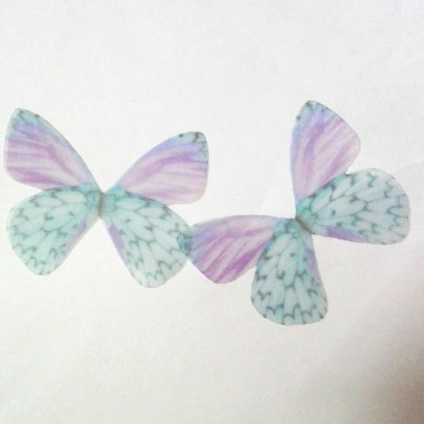 Gorgeous Butterfly Wings .Butterfly Fabric Dress Diy  / Butterfly jewelry making Accessories ,Party decors ~ 20 Pieces