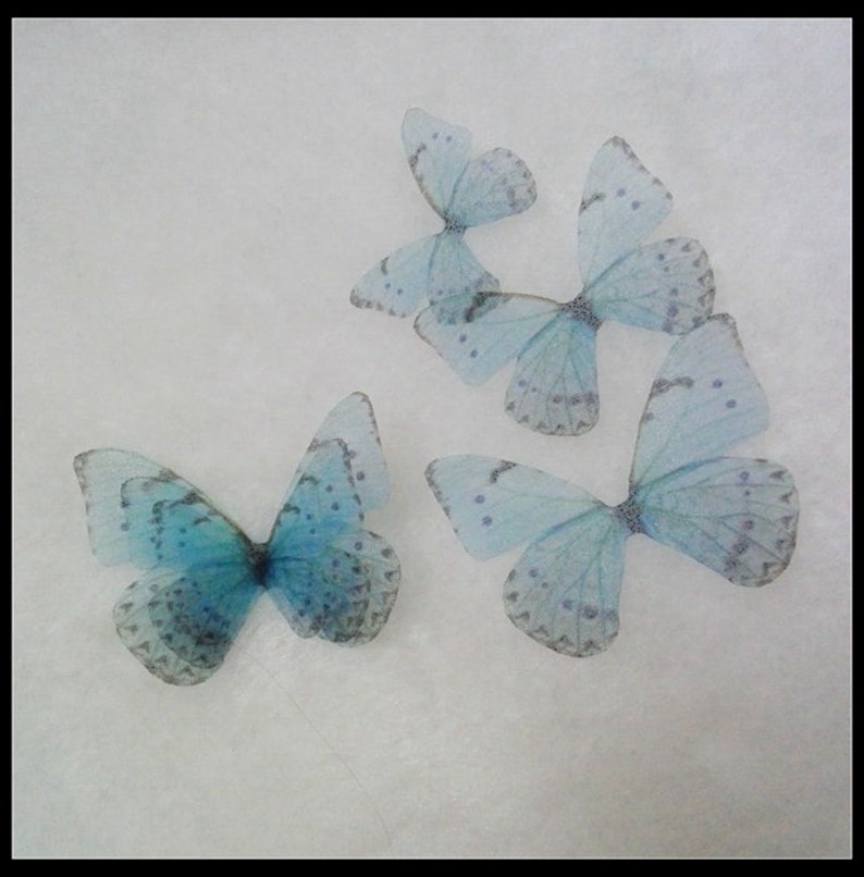 Organza Fabric Butterfly Wings Butterflies Craft Jewelry Hat Making Earrings Findings Sewing Project-3CM/&4CM5CM-30 Pieces Mixed In Lot!