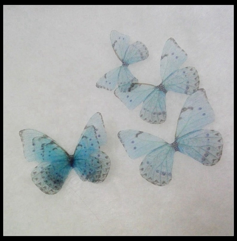 Organza Fabric Butterfly Wings Butterflies Craft Jewelry Hat Making Earrings Findings Sewing Project-3CM/&4CM5CM-30 Pieces Mixed In Lot!