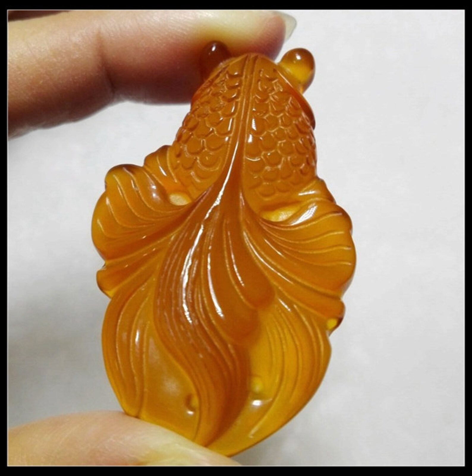 Red Agate Fish Carved Gemstone Pendant.crystal Pendant // Etsy