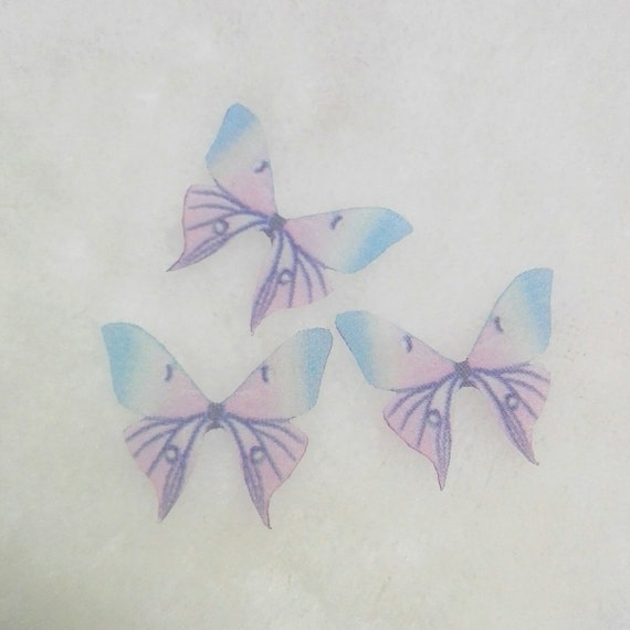 Organza Fabric Butterfly Wings Butterflies Craft Jewelry Hat Making Earrings Findings Sewing Project-3CM/&4CM5CM-30 Pieces Mixed In Lot!