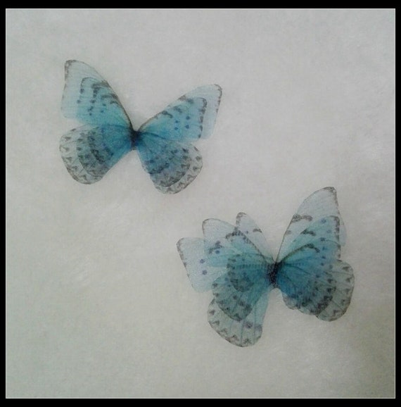 Organza Fabric Butterfly Wings Butterflies Craft Jewelry Hat Making Earrings Findings Sewing Project-3CM/&4CM5CM-30 Pieces Mixed In Lot!