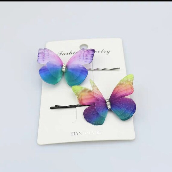 Butterfly Hair Clips Butterfly Pins Hair Accessory Etsy