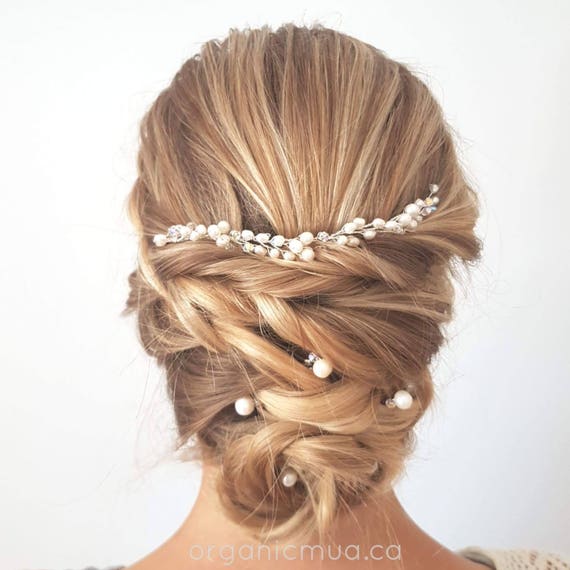 Pearl Hair Pieces For Weddings Etsy