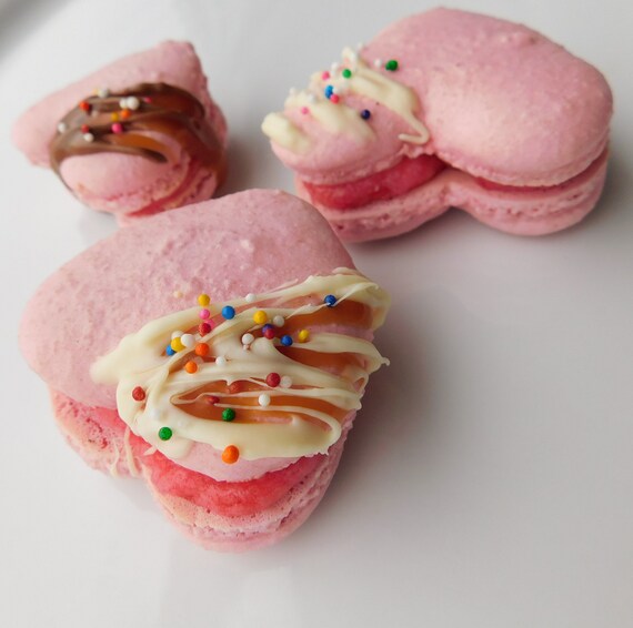heart shaped macaron template etsy