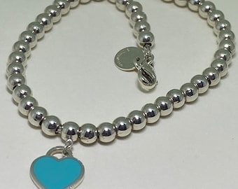 Tiffany heart hotsell bracelet blue