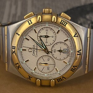 Omega Constellation Chronograph 386.12.01 38mm Gold Steel Cal