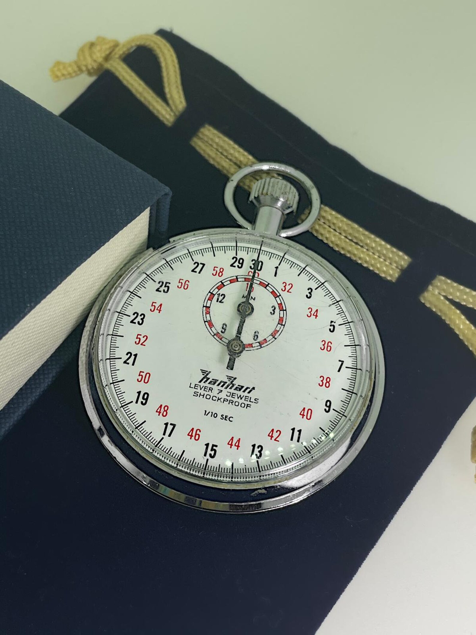 Æs Hanhart German Chromed Stopwatch. Seven Lever Shockproof. Etsy
