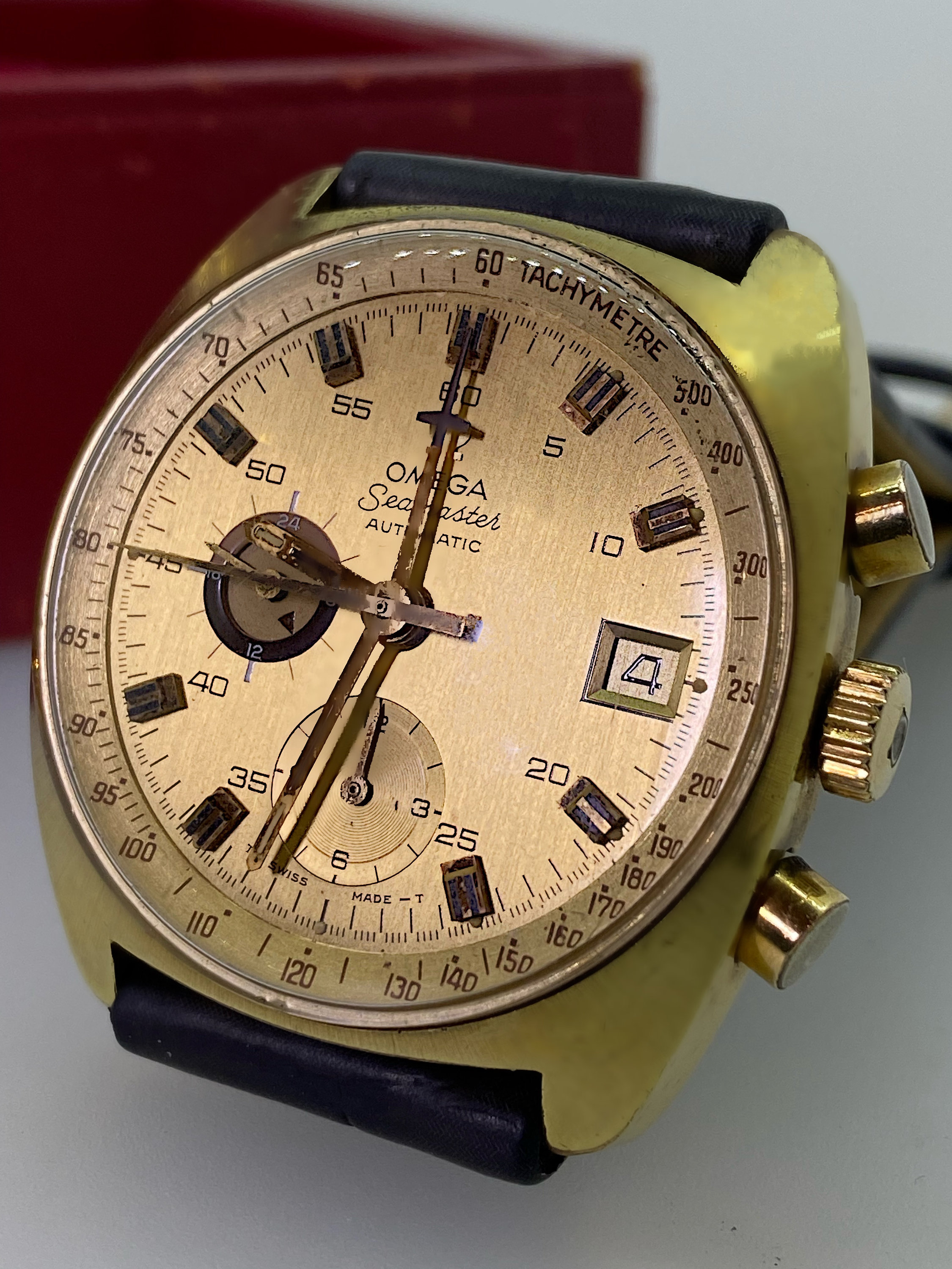 Rare Vintage Omega Seamaster Reference 176-007 Chronograph Gold