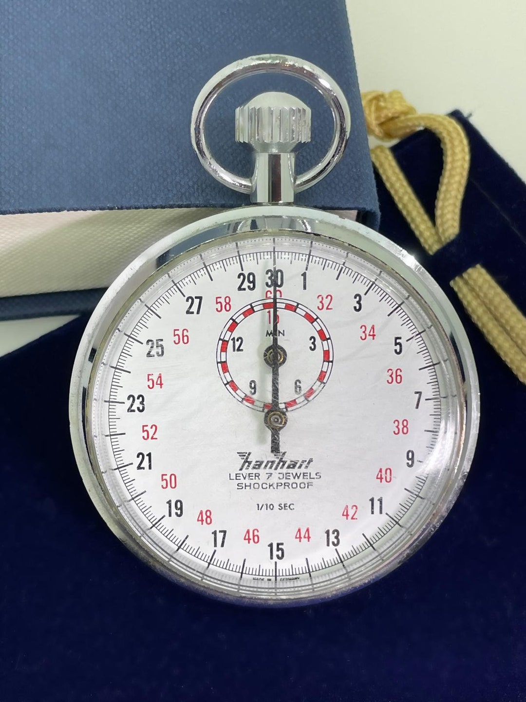 Æs Hanhart German Chromed Stopwatch. Seven Lever Shockproof. Etsy